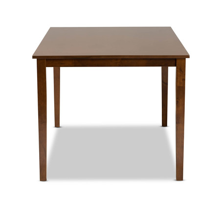 Baxton Studio Eveline Walnut Brown Finished Rectangular Wood Dining Table 165-10520